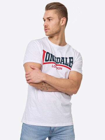 LONSDALE Футболка в Белый: спереди