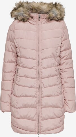 ONLY Winter coat in Pink: front