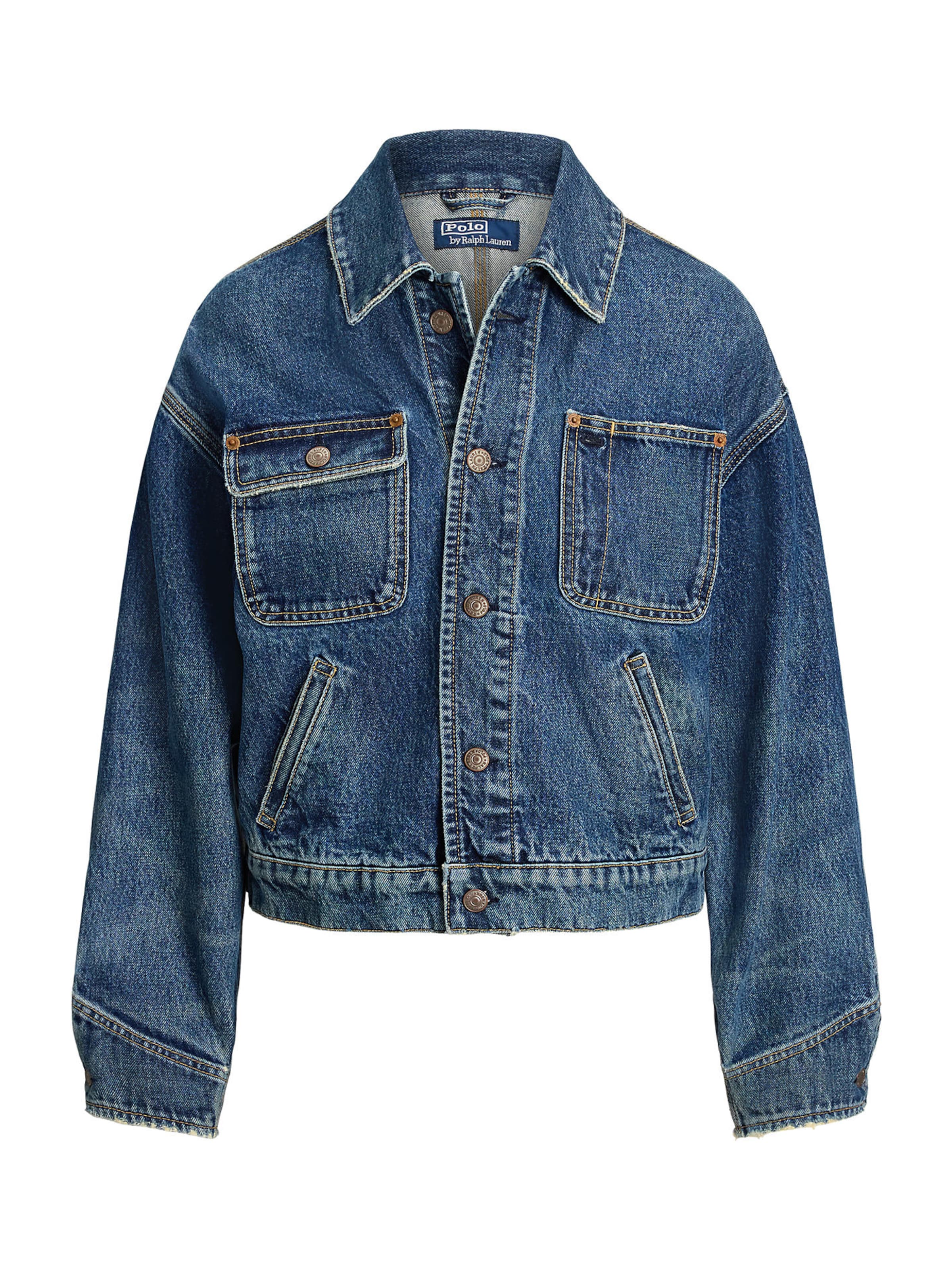 Polo Ralph Lauren Přechodná bunda – modrá: přední strana