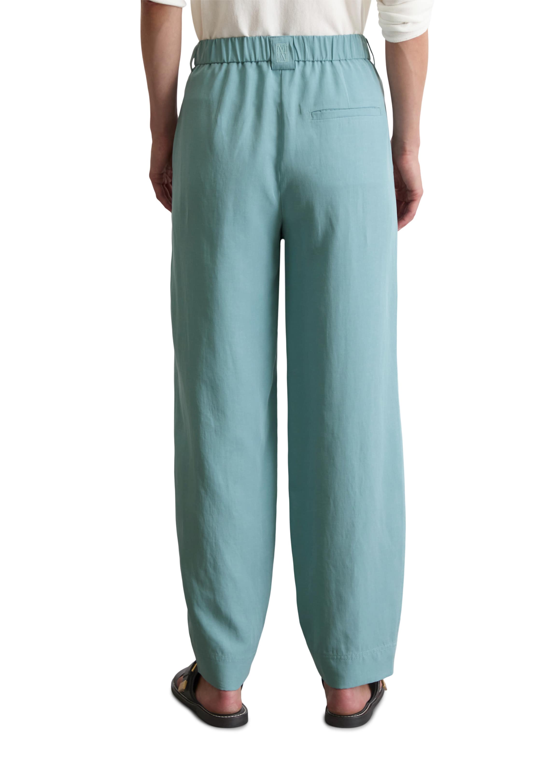 Marc O'Polo Wide leg Broek in Blauw