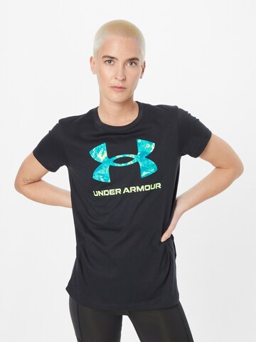 UNDER ARMOUR - Camiseta funcional 'Live' en negro: frente