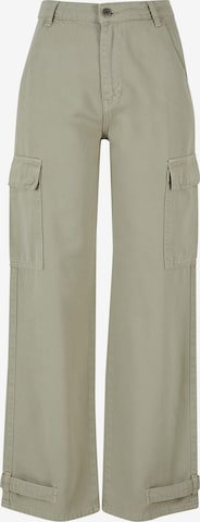 Wide Leg Pantalon cargo DEF en vert : devant