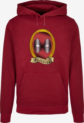 ABSOLUTE CULT Sweatshirt 'Deadpool - Tattoo' in Rood: voorkant