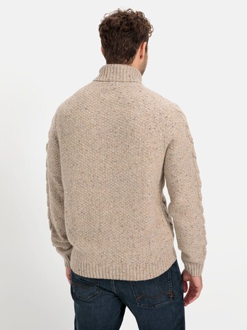 CAMEL ACTIVE Rollkragenpullover aus nachhaltiger Merinowolle in Beige