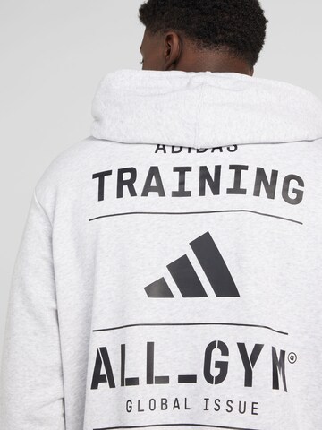 ADIDAS PERFORMANCE - Sweatshirt de desporto 'All-gym Category Pump Cover' em cinzento