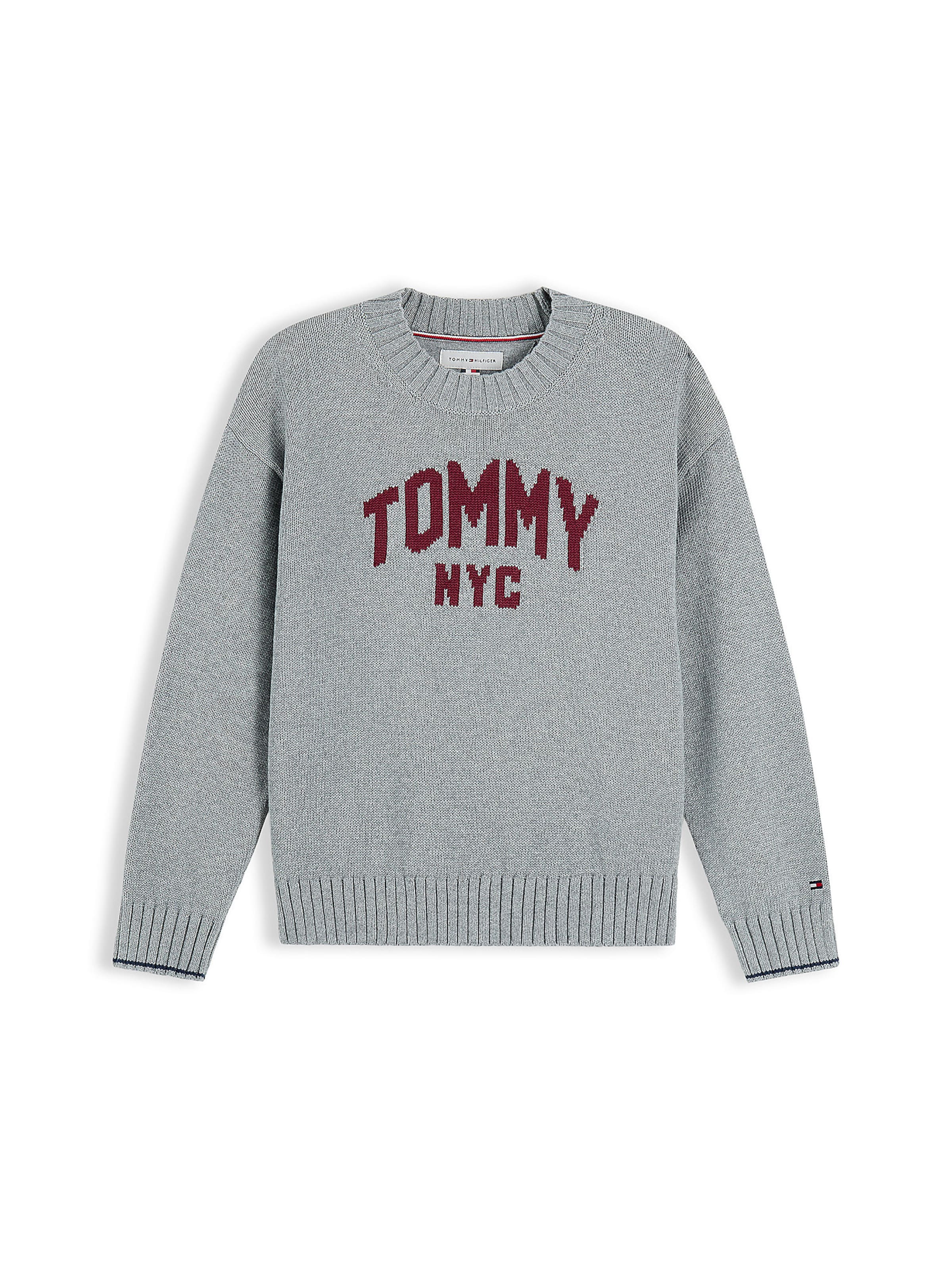 TOMMY HILFIGER Pulóver - szürke: elől