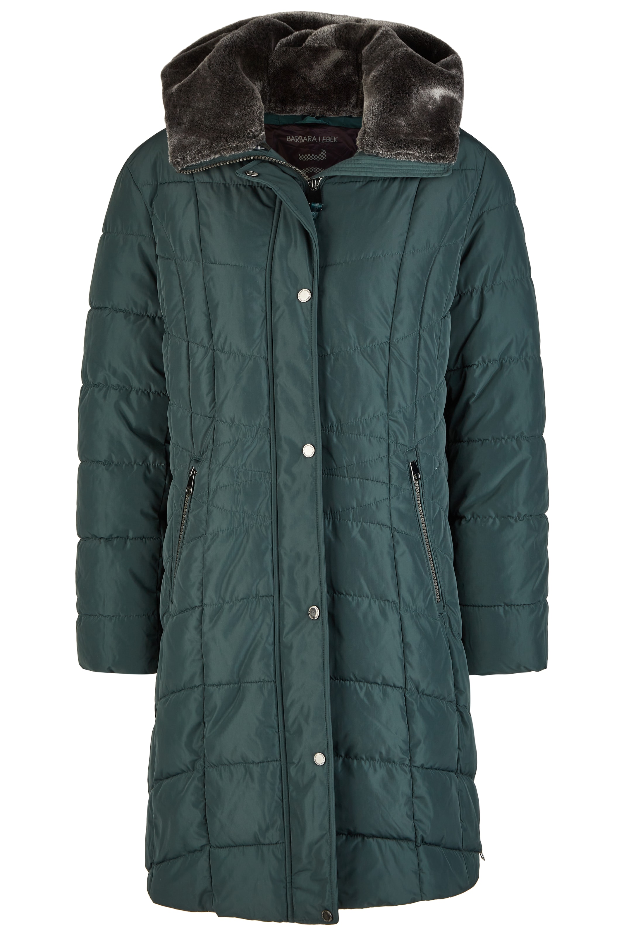 Barbara Lebek Wintermantel in Grün: Vorderseite