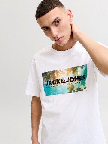 Maglietta 'JJINDIANA' di JACK & JONES in bianco