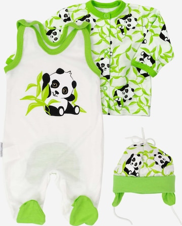 Set ' Happy Panda ' Baby Sweets en vert : devant