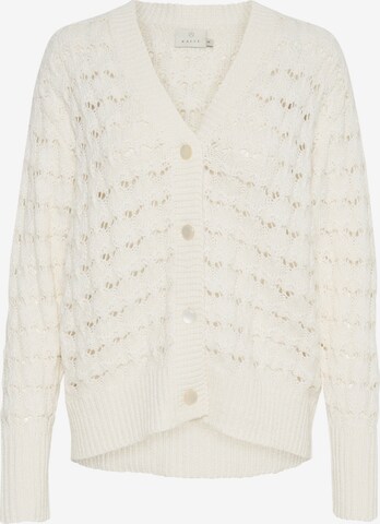 Kaffe Knit Cardigan 'Elena' in White: front