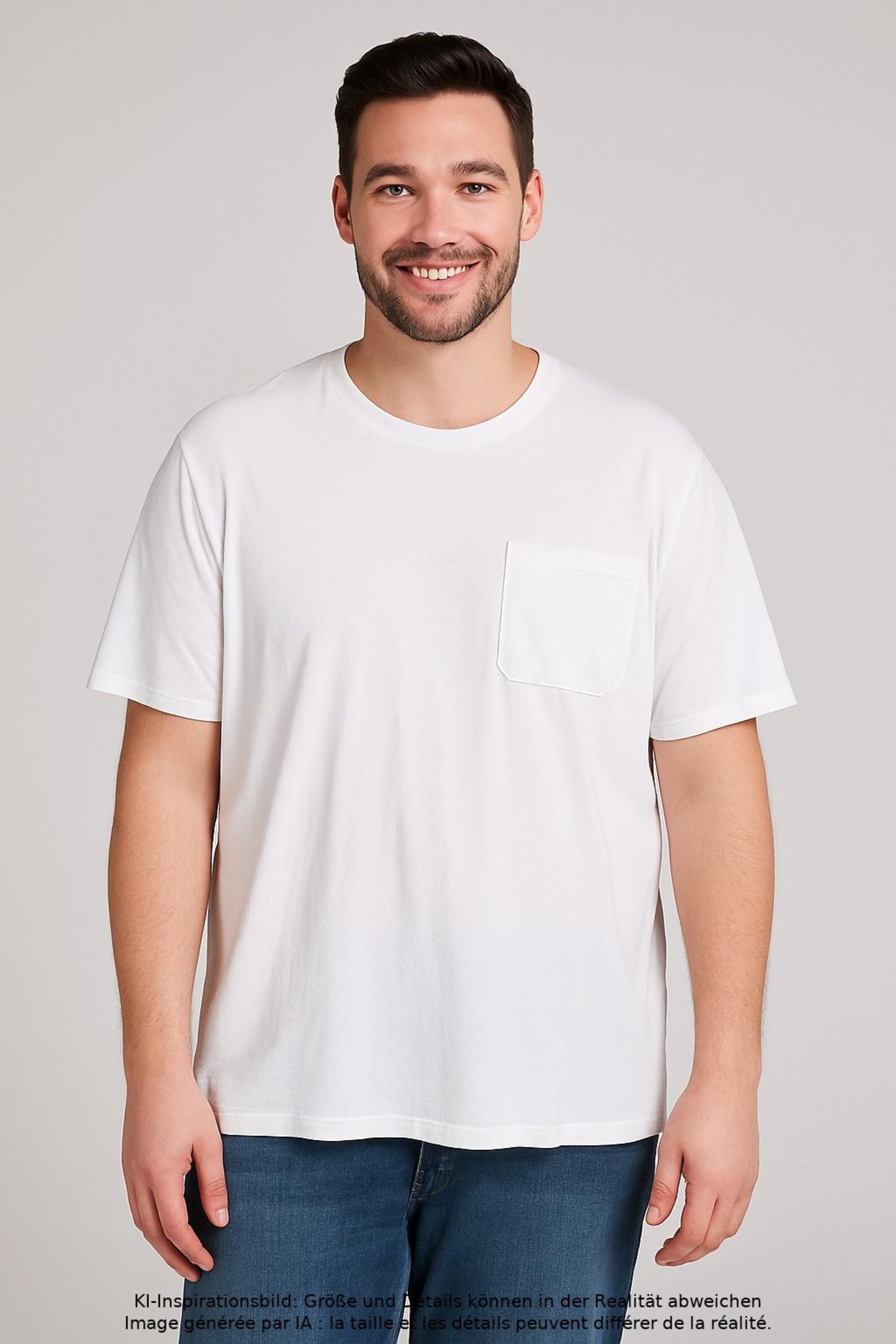 handstich Shirt in XXL in White: front