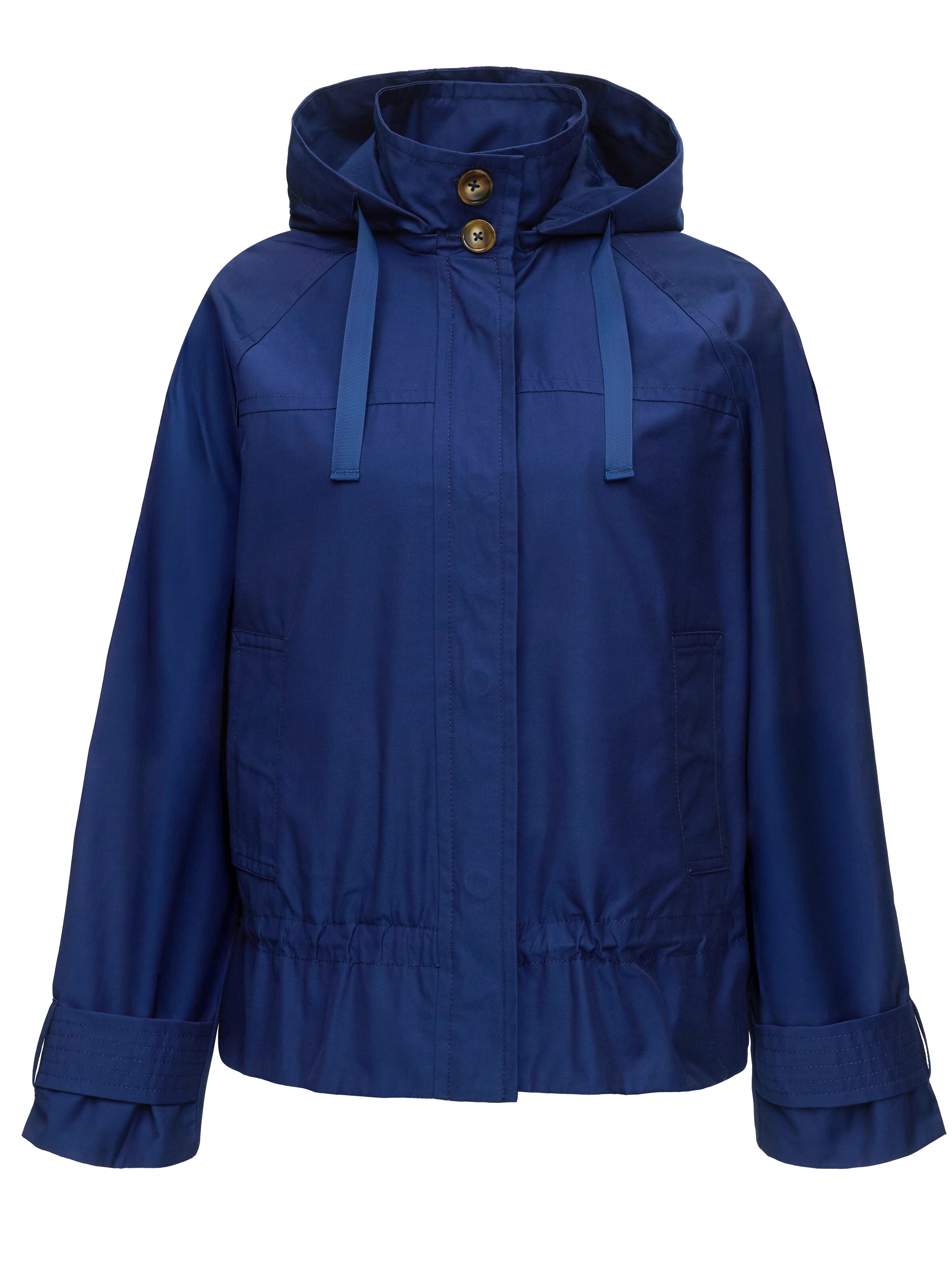 MANISA Between-season jacket 'Parka Cottonmix' in Blue: front