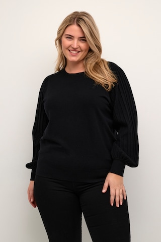 KAFFE CURVE Sweater 'Cloni' in Black: front