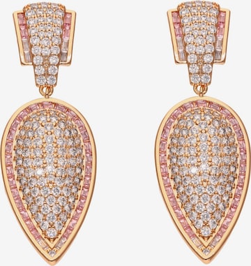 Boucles d'oreilles faina en or : devant