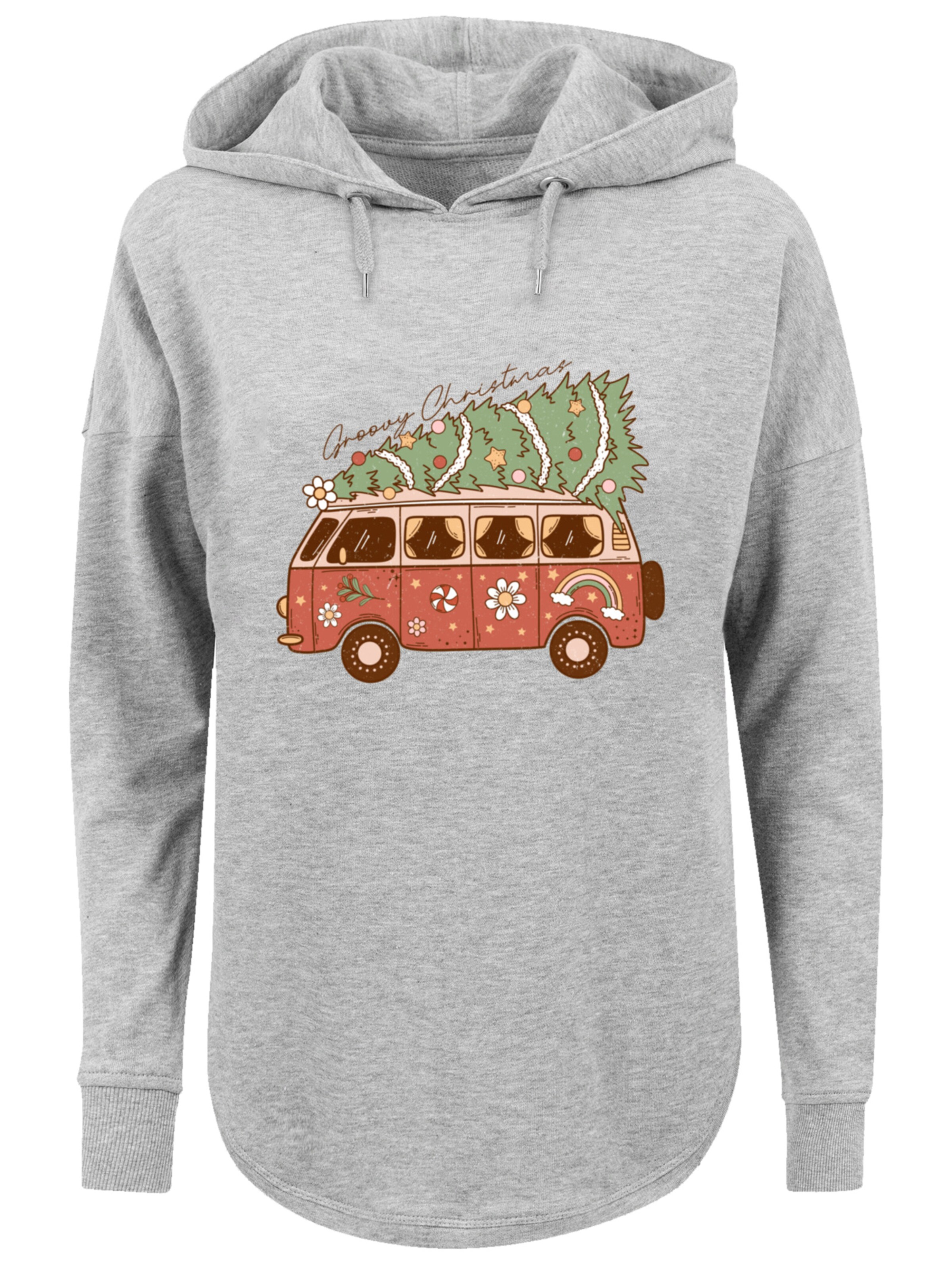 F4NT4STIC Sweatshirt 'Groovy Christmas Camper Van' in grau / mischfarben, Produktansicht