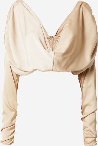 Misspap Blouse in Beige: voorkant