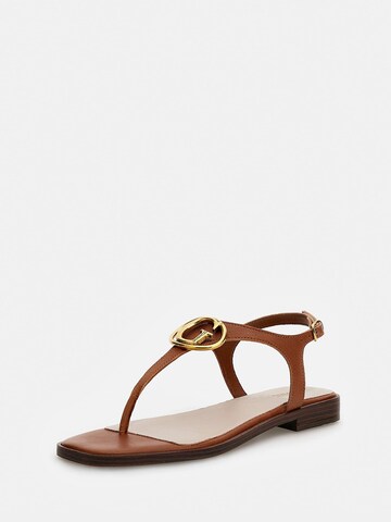 GUESS T-bar sandals 'MIRY' in Brown