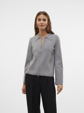 VERO MODA Gebreid vest 'HANNA' in Grijs: voorkant
