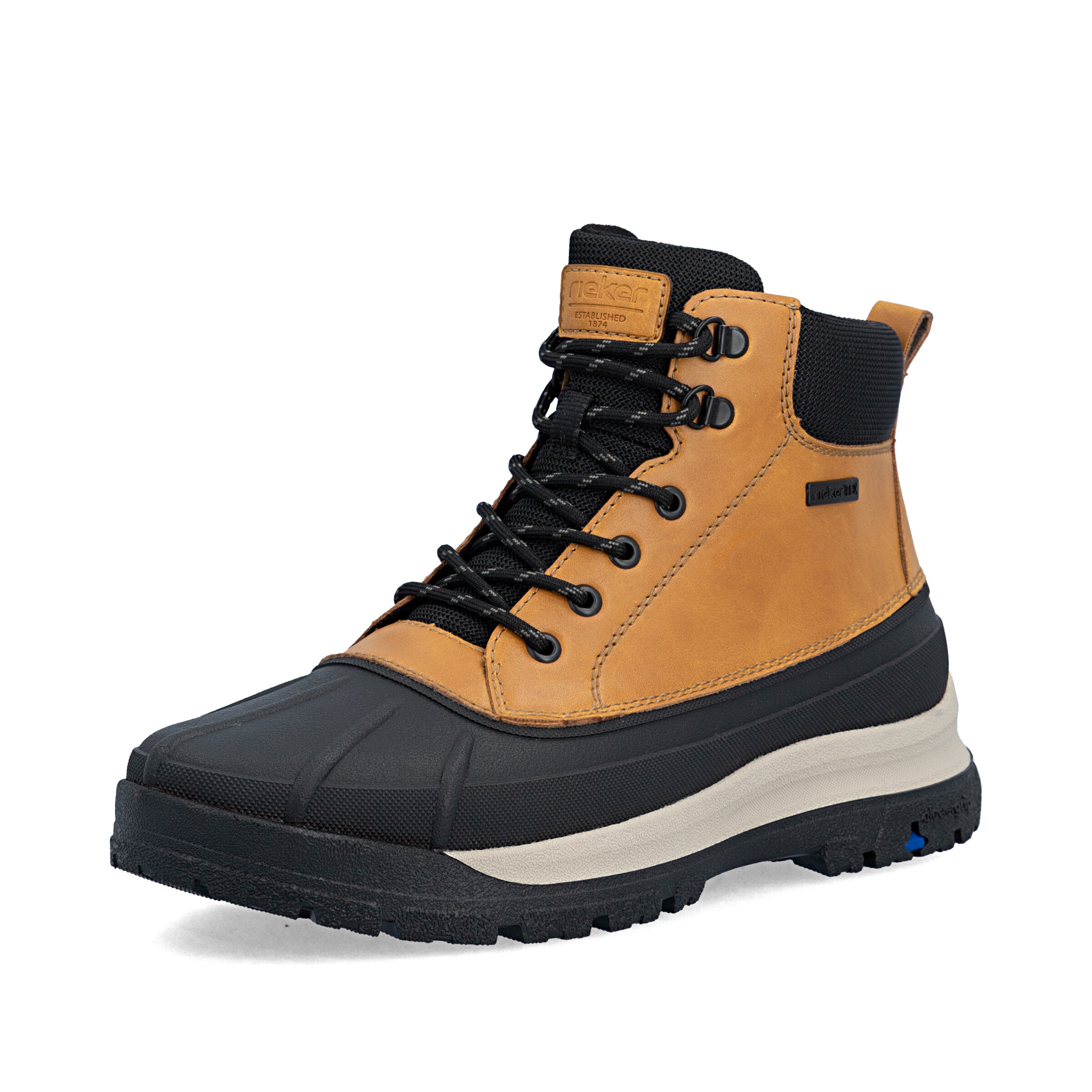 Bottines à lacets ' 30302 ' Rieker en beige : devant