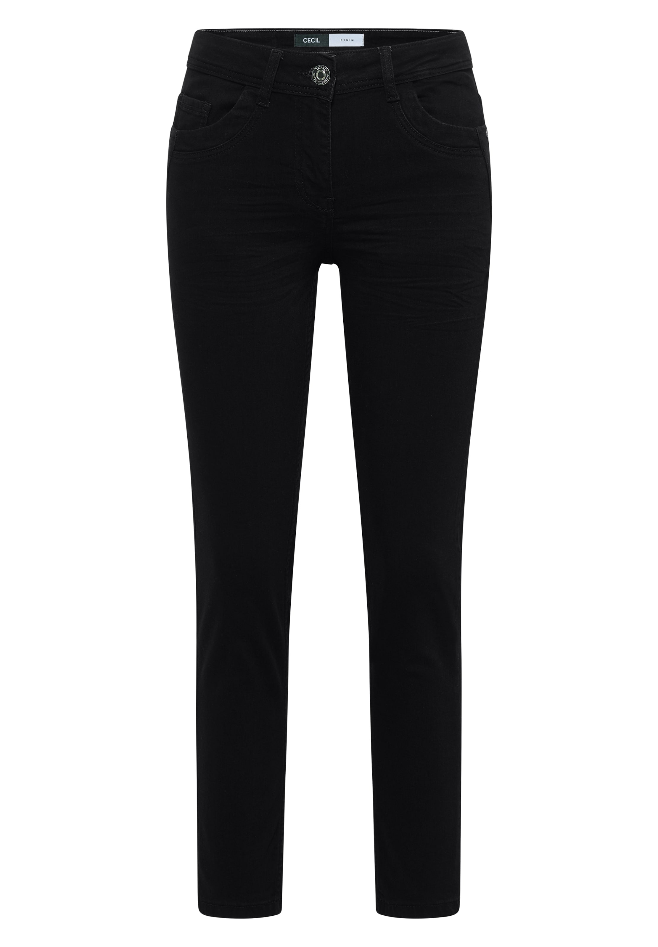 CECIL Regular Jeans in Schwarz: Vorderseite