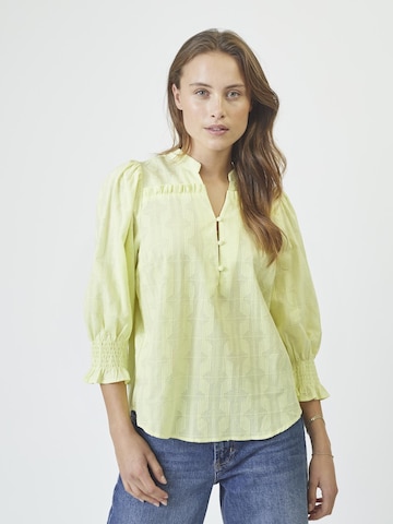 Chemisier ' Emma ' co'couture en jaune : devant