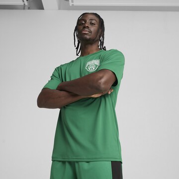 PUMA Performance shirt 'Posterize' in Green