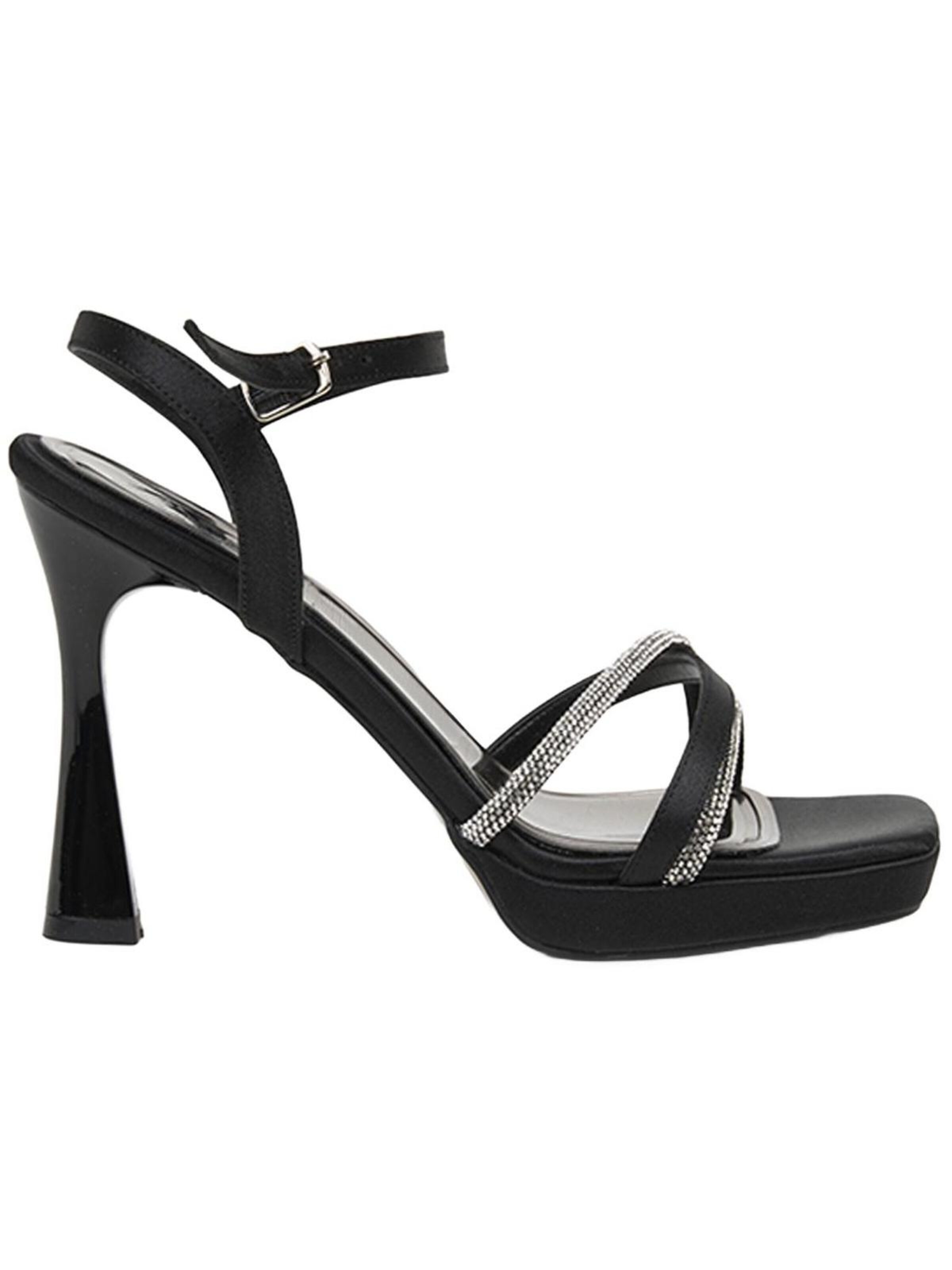 Desa T-Bar Sandals in Black: front