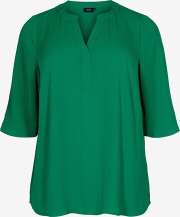 Camicia da donna 'EHUIJU' di Zizzi in verde: frontale