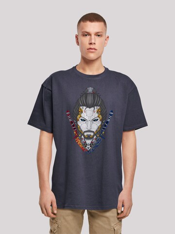T-Shirt 'Cyberpunk Samurai ' F4NT4STIC en bleu : devant