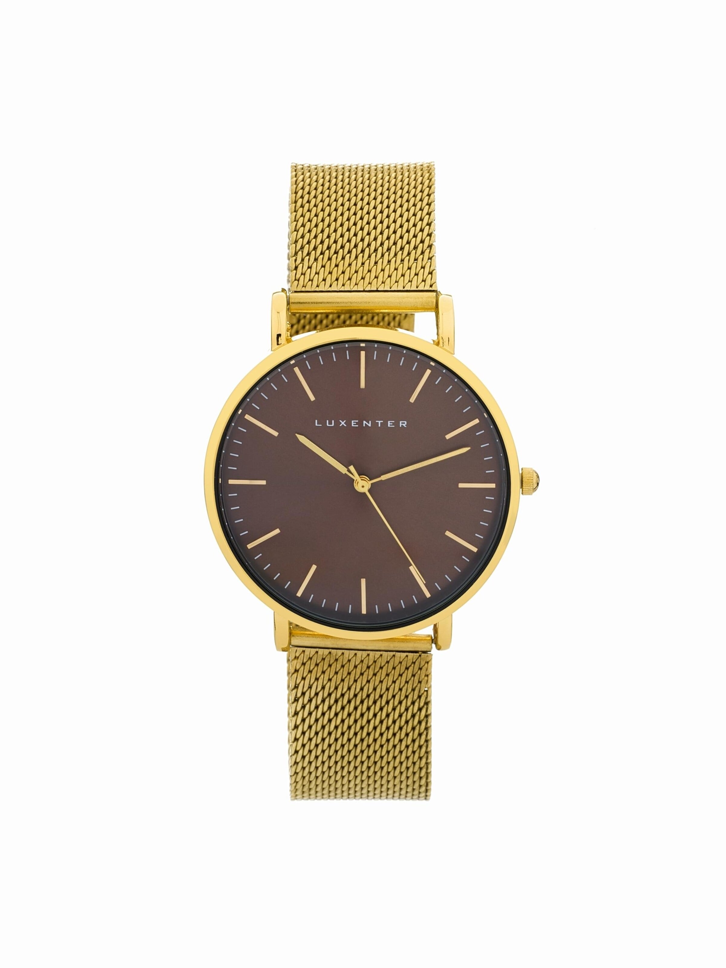 Montre à affichage analogique 'Lici' Luxenter en marron : devant