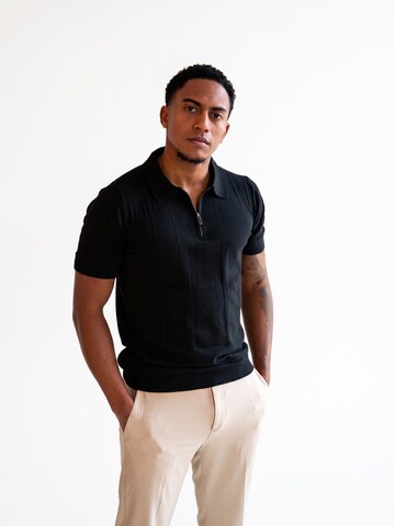 INSPR Shirt 'Lucian Zip' in Black