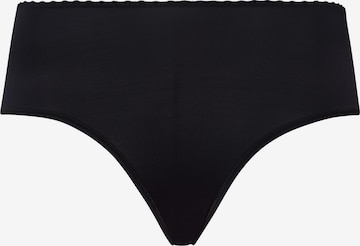Slip ' Satin Deluxe ' Hanro en noir : devant