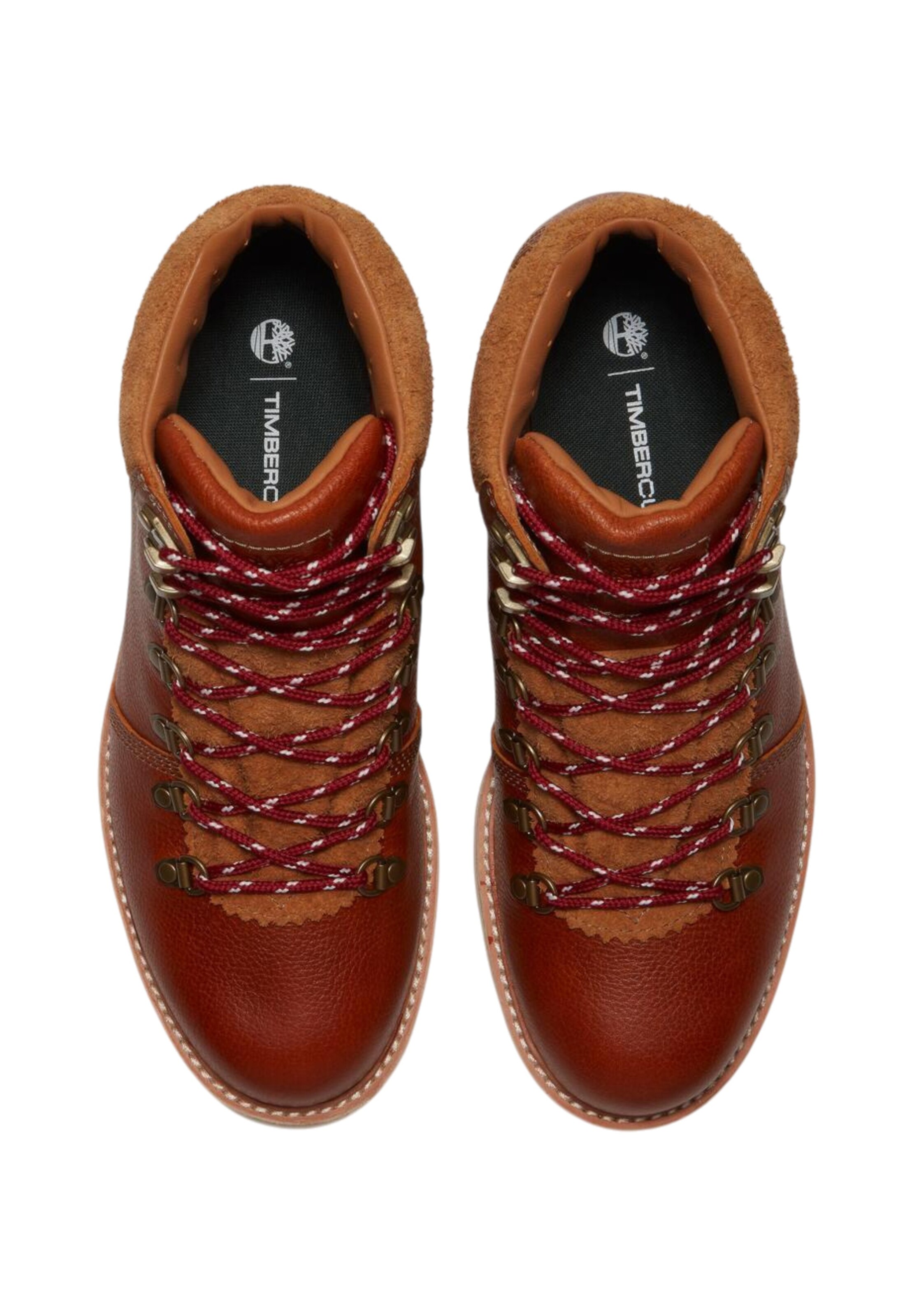 TIMBERLAND Boots med snörning i röd