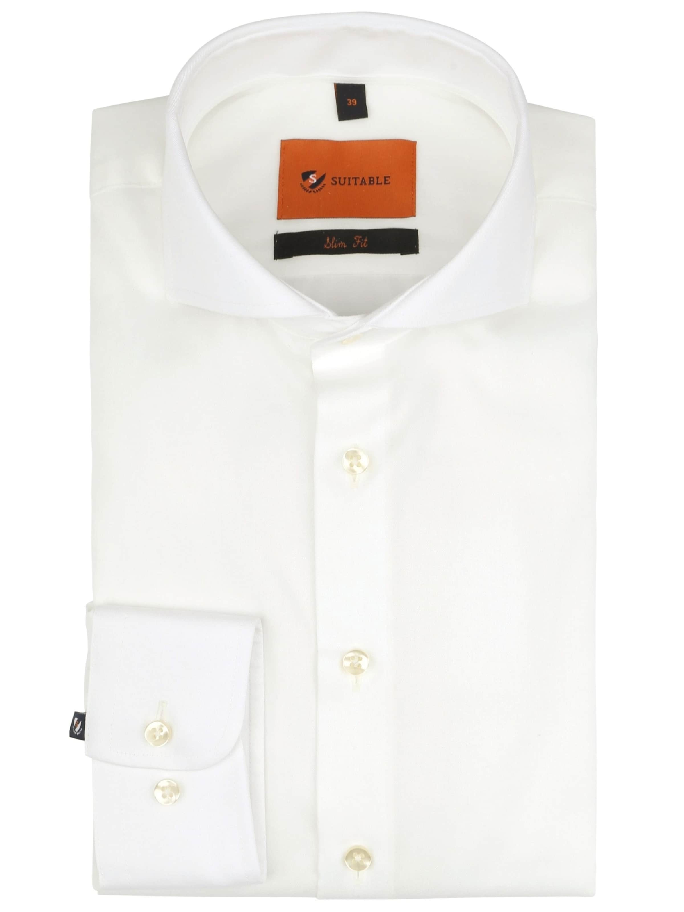Coupe slim Chemise Suitable en blanc : devant