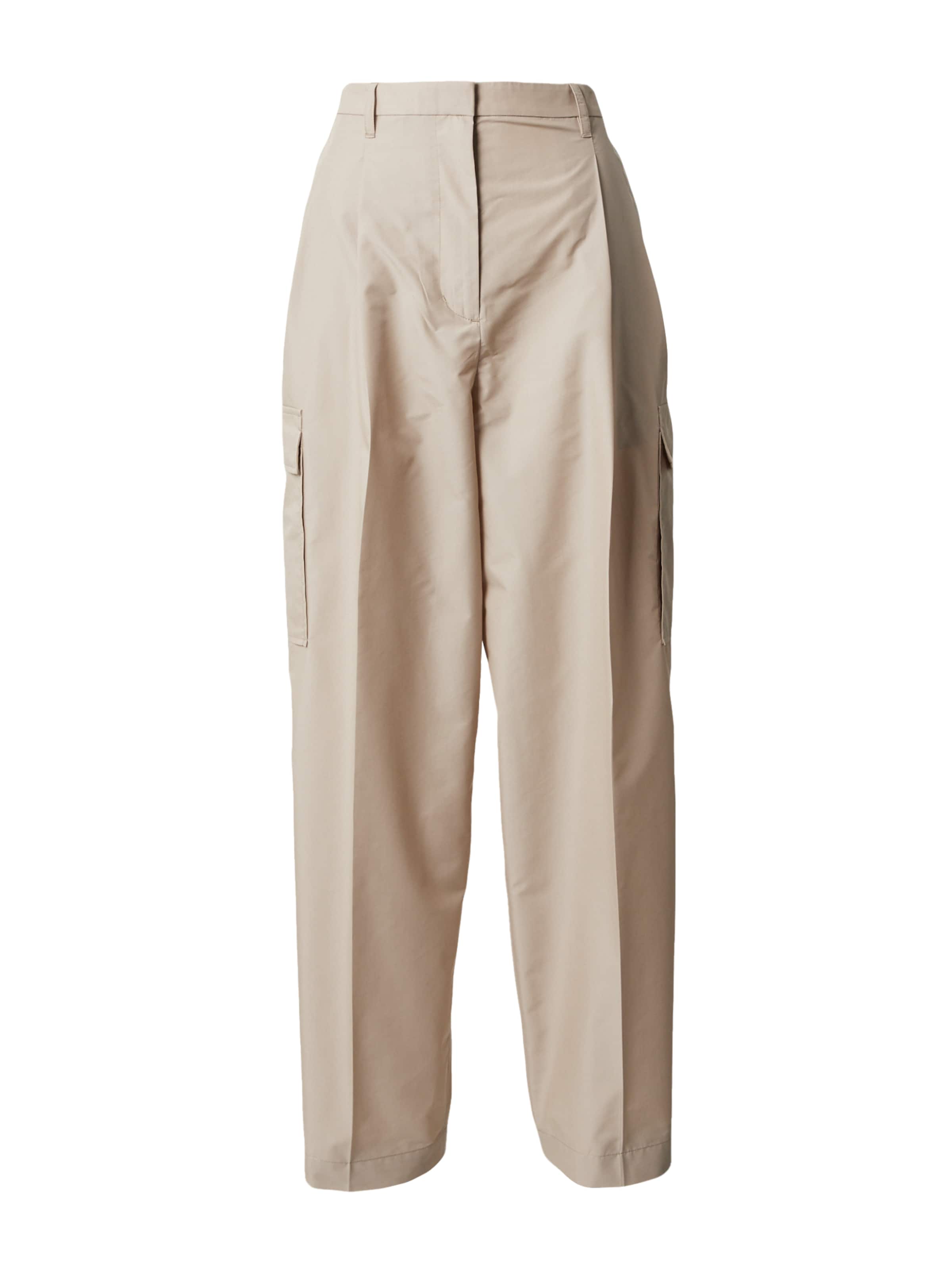 3.1 Phillip Lim tavaline Klapptaskutega püksid, värv beež: eest vaates