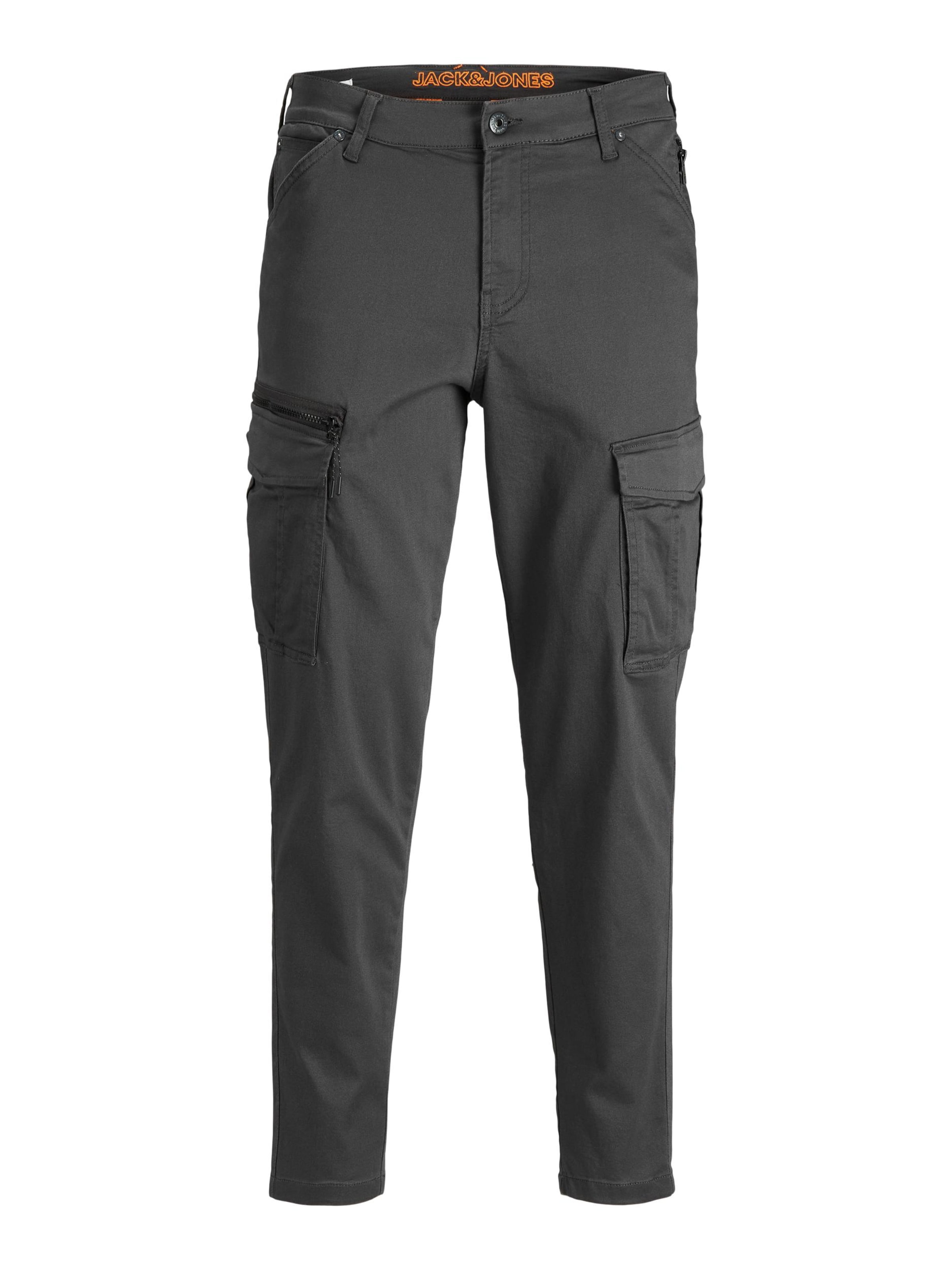 Tapered Pantaloni cargo 'JJIAce JJDex' di JACK & JONES in grigio: frontale