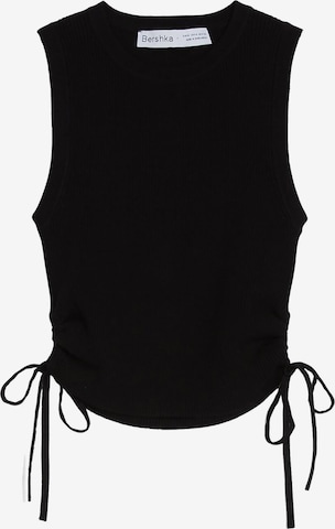 Bershka Knitted top in Black: front