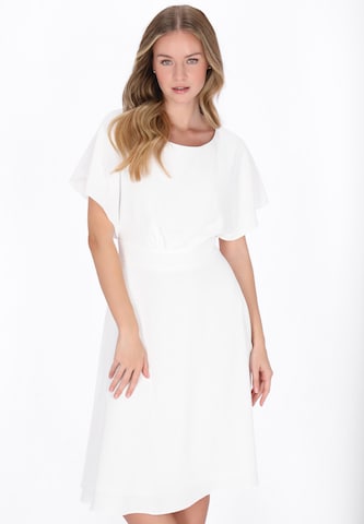 DreiMaster Klassik - Vestido de verano en blanco: frente