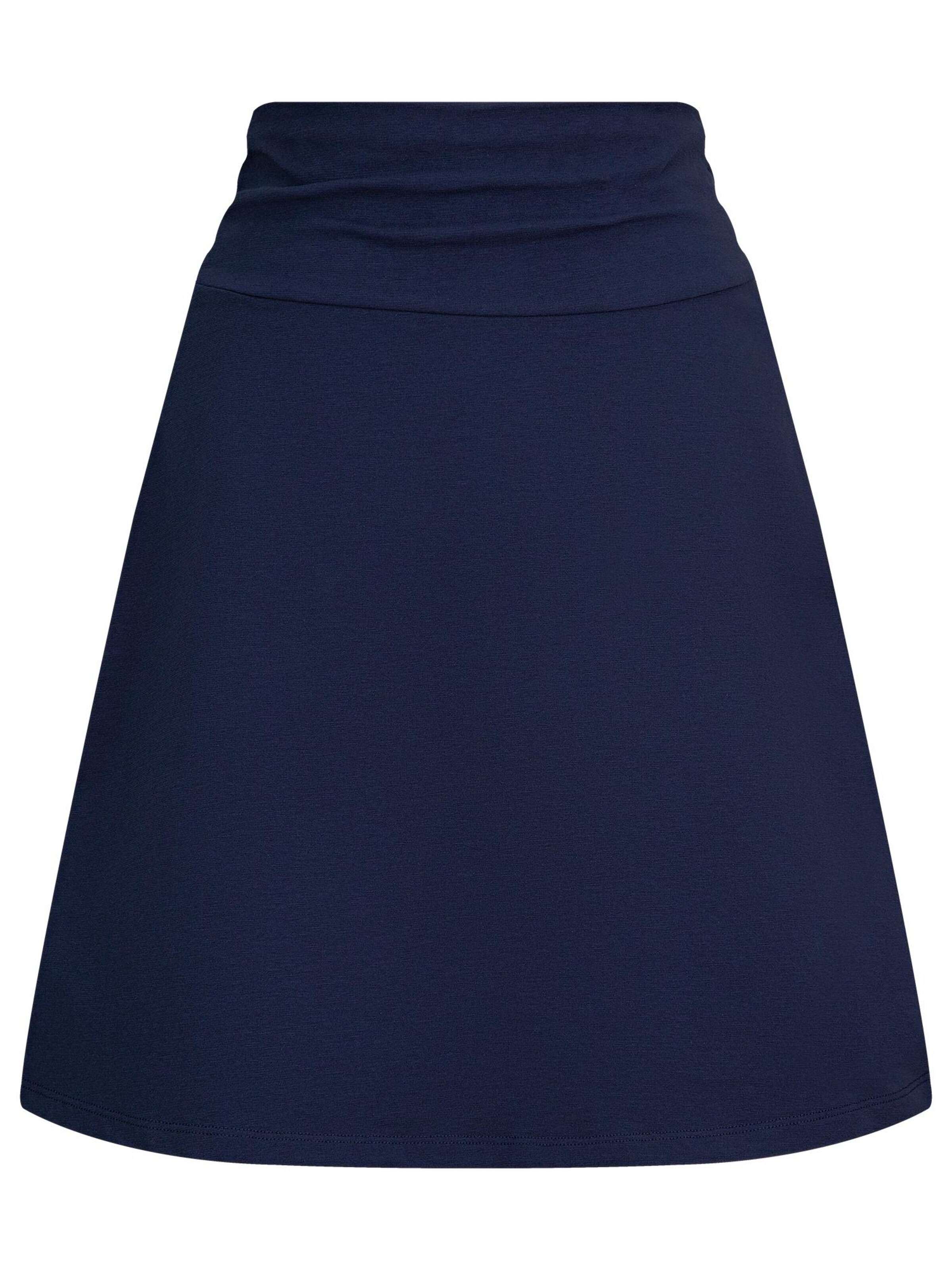 Leela COTTON Skirt 'Damen Bio-Baumwoll Rock A-Linie' in Blue: front
