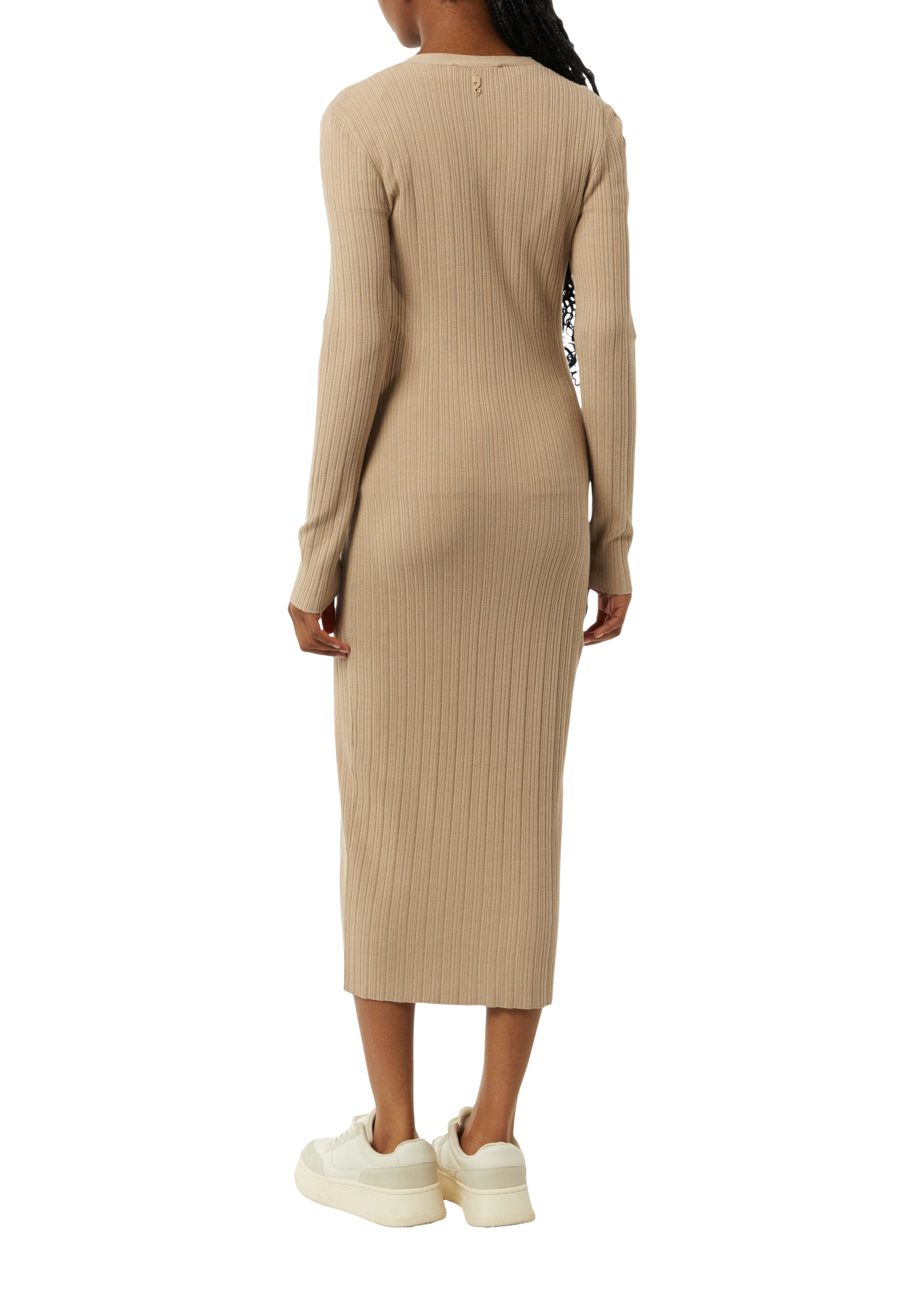 comma casual identity Gebreide jurk in Beige