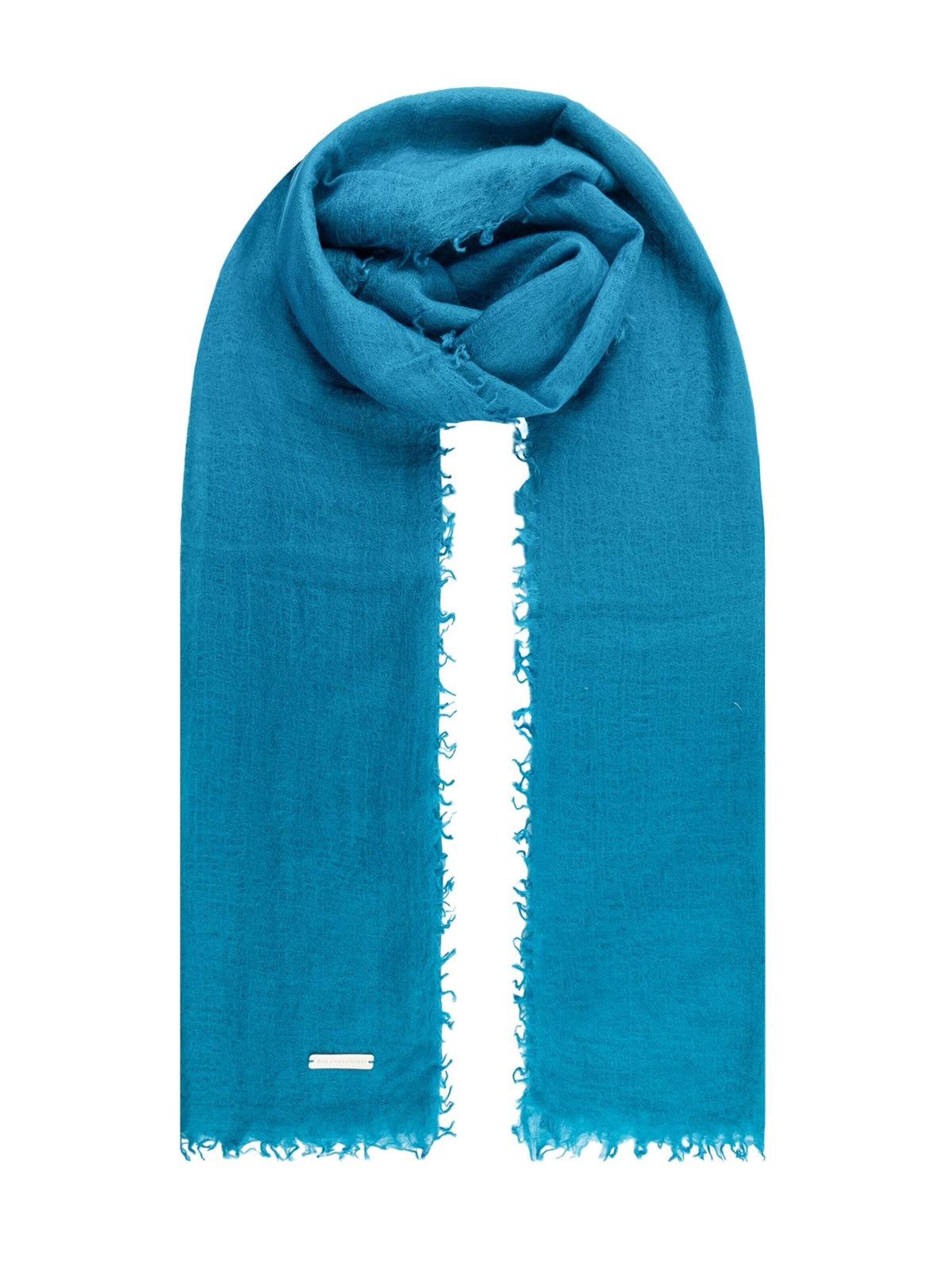 Écharpe SILK & CASHMERE en bleu : devant