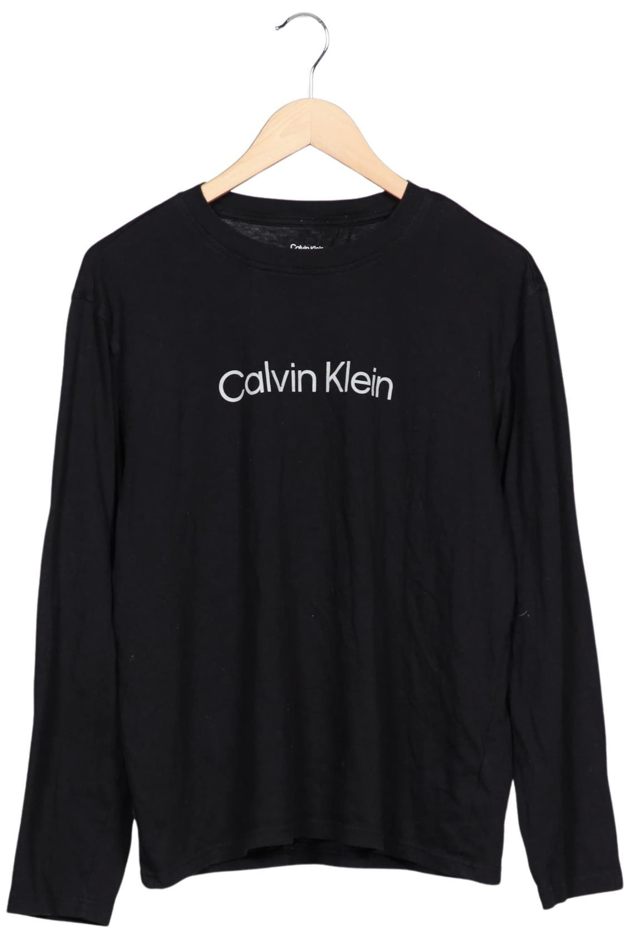 Calvin Klein Langarmshirt L in Schwarz: Vorderseite