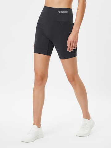 Hummel Skinny Spodnie sportowe 'Tif' w kolorze szary: przód