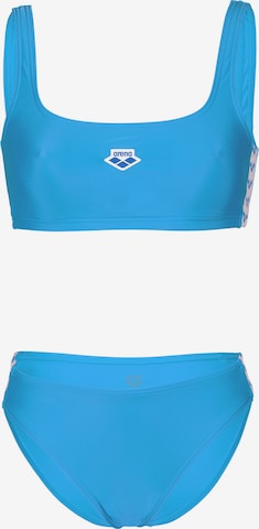 ARENA - Bustier Bikini deportivo 'Icons' en azul: frente