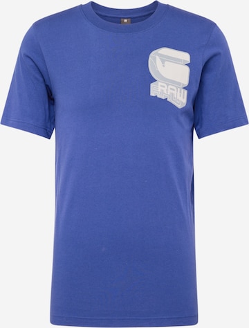 G-Star RAW Shirt 'Shadow' in Blauw: voorkant