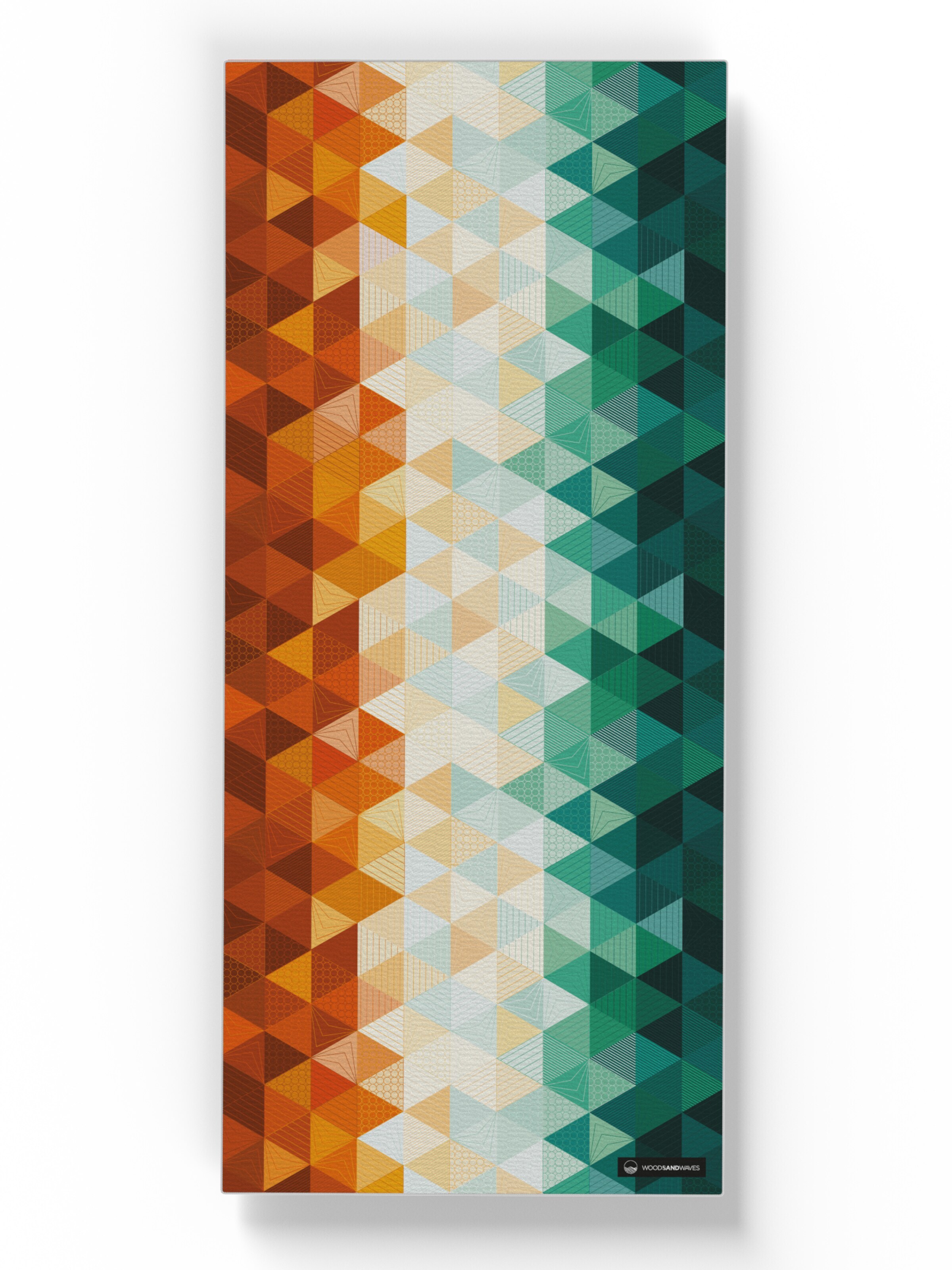 woodsandwaves Mat 'Kaleidoscope Orange' in Gemengde kleuren: voorkant