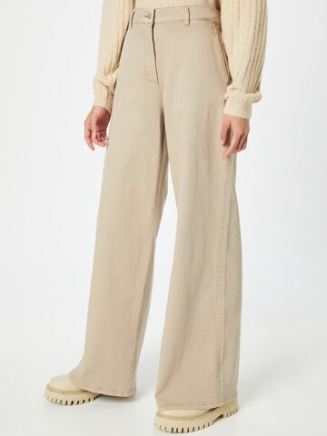 SELECTED FEMME Wide leg Jeans 'Daili' in Beige: front