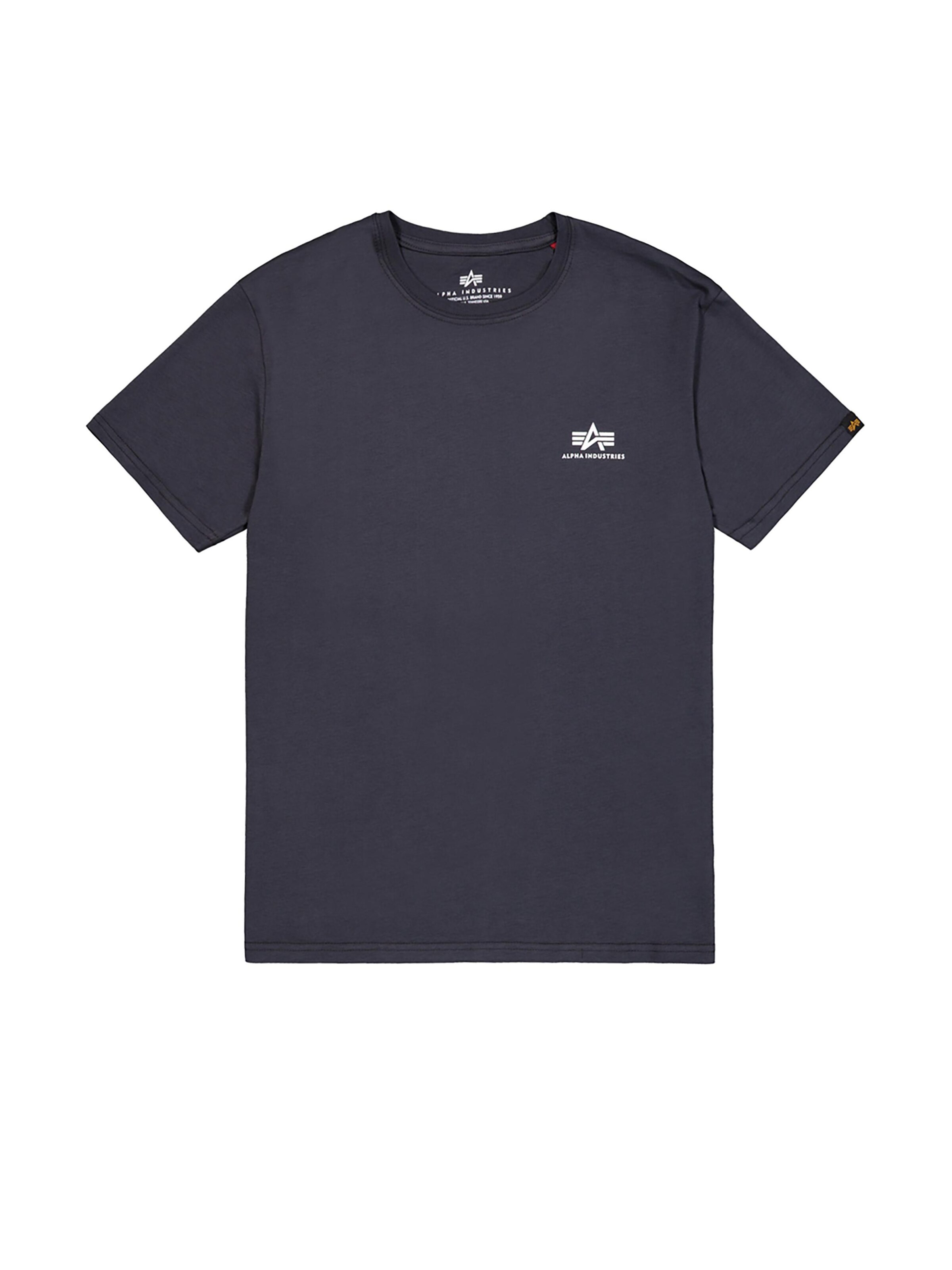 ALPHA INDUSTRIES Shirt 'Basic Small Logo'‌‌‌‌‌‌ in Blau: Vorderseite