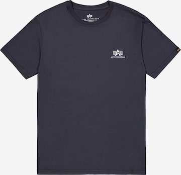 ALPHA INDUSTRIES Shirt 'Basic Small Logo' in Blau: Vorderseite