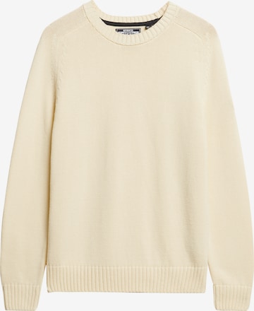 Pull-over Superdry en beige : devant